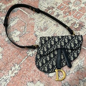 Dior Saddle Belt Bag Oblique Blue